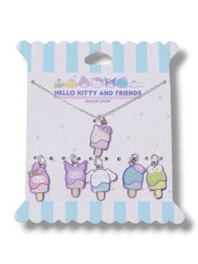 Hello Kitty & Friends Snack Shop Necklace w/ 6 Charms - NWT